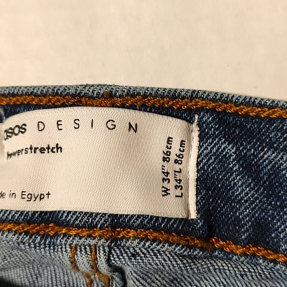 OSOS Design Power Stretch Blue Jeans W 34 L 34 NWT - Picture 4 of 5